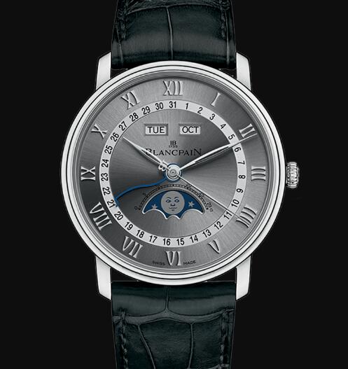 Review Blancpain Villeret Watch Price Review Quantième Complet Replica Watch 6654 1113 55B - Click Image to Close